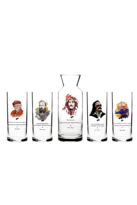 KADEHCİZADE Efsaneler Karaflı Rakı Kadehi Seti 4'lü