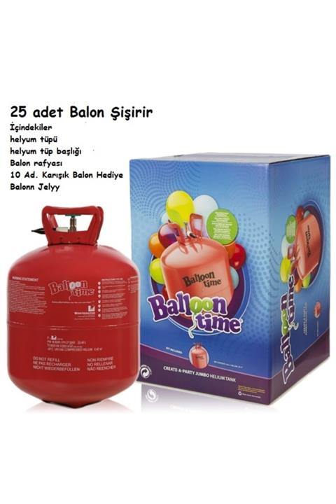 velomy Helyum Tüpü 25 Adet Balon Şişirir