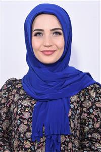 Nowa Scarf Pratik Hijab Şal Saks Mavisi