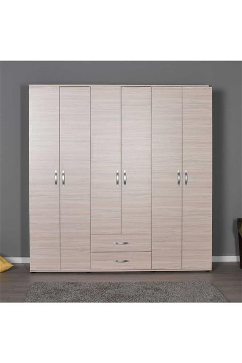 Adore Mobilya Dinamik Genç Odası 6 Kapı İki Çekmeceli Gardrop Grd-462-zr-4 Zara