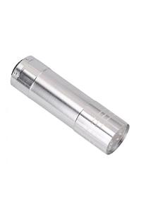 bimbambom 9 Led Metal Küçük El Feneri Gri, Taşınabilir Cep Feneri