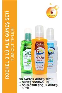 Rochel Güneş Sonrası Jel Aloe Vera + Güneş Kremi (50 Spf Sun Mılk) + Güneş Kremi (kıds 50 Spf Sun Mılk)