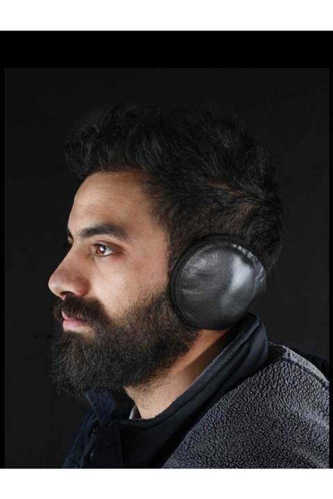 cepteesnaf Ense Tipi Kışlık Pamuklu Deri Kulaklık