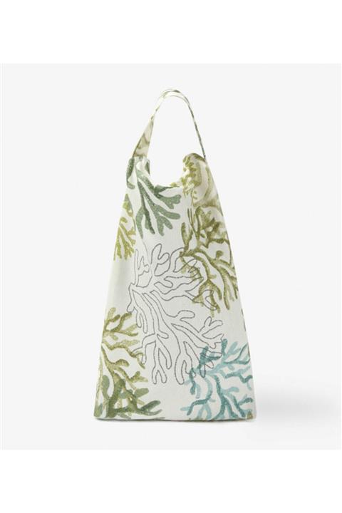 Nui Yoga 2'li Yeşil- Krem Kum Torbası