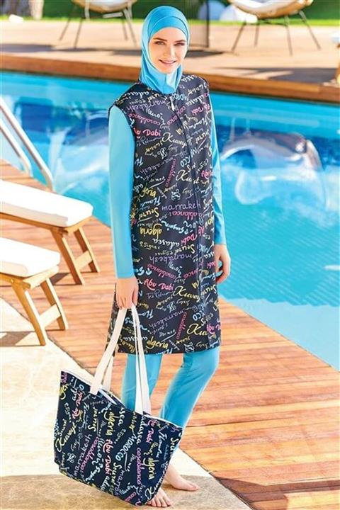 Mossta Trendy World Tam Tesettür Mayo Koyu Lacivert