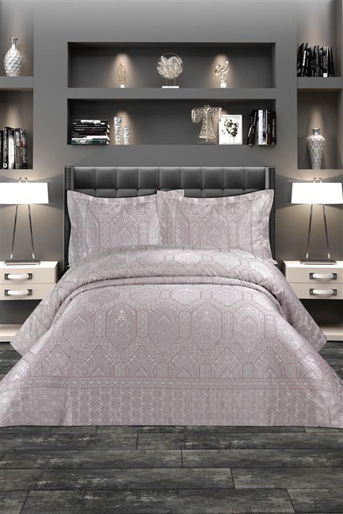 BİRHOME Mor Royal Pano Çift Kişilik Yatak Örtüsü