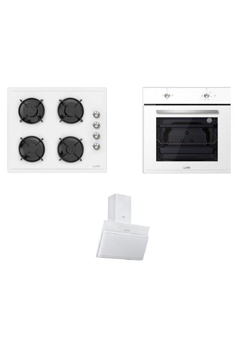 Luno Ankastre Luno Ekonomik Beyaz Ankastre Cam Set