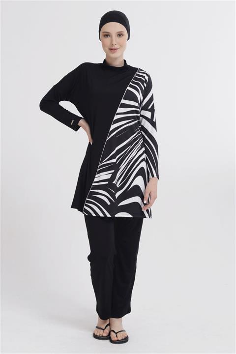 ALFASA Haşema - Tesettür Mayo '' Su Tutmaz , Vücuda Yapışmaz '' Siyah