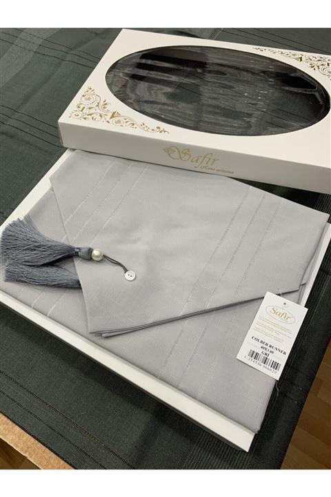 Ağaoğlu Colber Düz Gri Runner Ranır 40x100 Cm