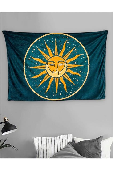 EFBUTİK Turuncu Güneş Duvar Halısı 70x90 Cm