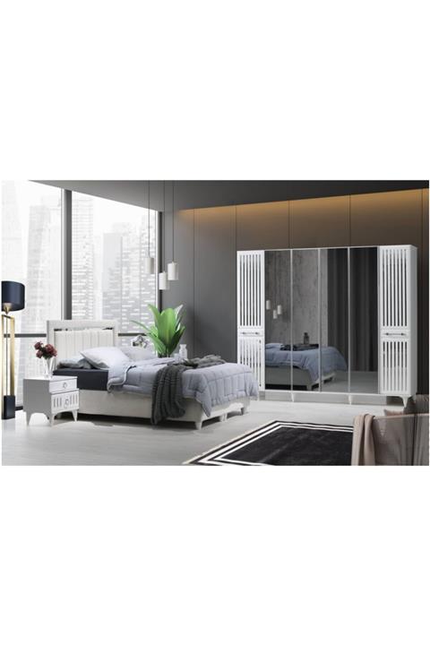 Sarvonni Erkan Mobilya Yeni Trend Gümüş Yatak Odası