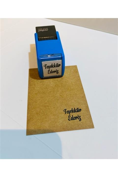 Protec Matbaa Teşekkür Ederiz Baskılı Kaşe 2x2 cm