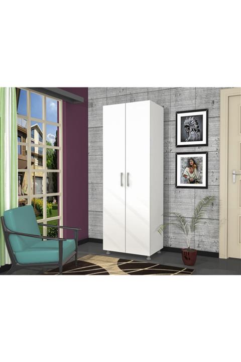 Çekirdek Home Beyaz 2 Kapılı Gardrop
