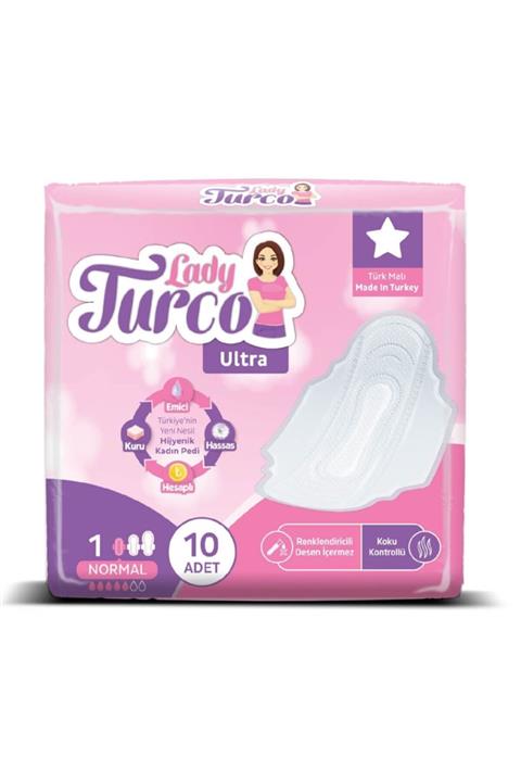 Lady Turco Süper İnce Ped Normal 10 Ped 1 Paket