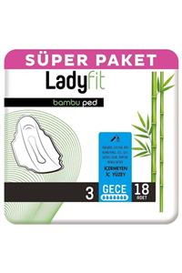 Lady Fit Bambu Ped Süper Gece 18 Ped