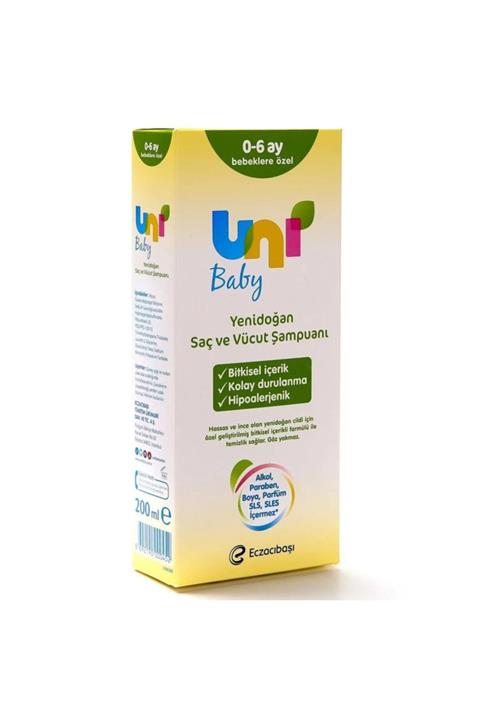 Uni Baby Yenidoğan Saç Ve Vücut Şampuanı 200ml