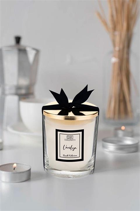 RetroLazer Vanilya Kokulu Metal Kapaklı Bardak Mum