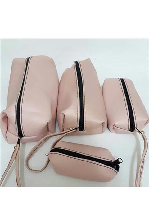 Rose Makyaj Çantası 4 Lü Set