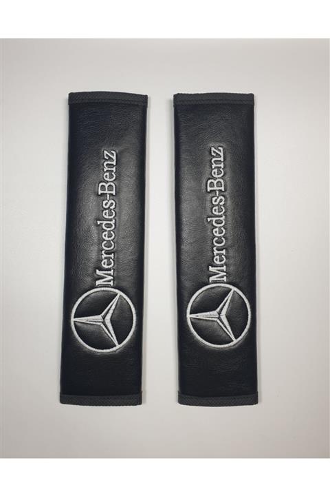 CMS OTO AKSESUAR Mercedes Deri Emniyet Kemer Pedi - Mercedes Deri Kemer Kılıfı - Mercedes Kemer Pedi