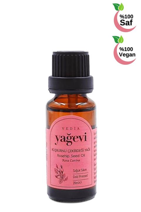 Yağevi Kuşburnu Çekirdeği Yağı 20 ml - Saf Soğuk Sıkım Kuşburnu Çekirdeği Yağı