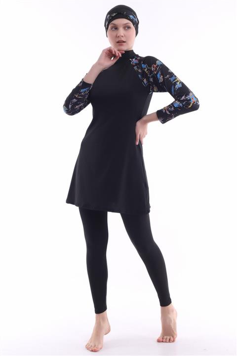 MOON SAND Kadın Siyah Likralı Tesettür Mayo