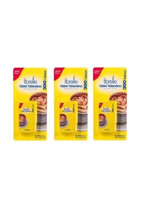 Fibrelle Tatlandırıcı Tablet 3 Kutu 300'lük Splenda Muadili Tablet Tatlandırıcı