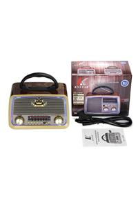 Dynego Şarjlı Ledli Retro Ahşap Radyo Mp3 Çalar Trk 1183 Kn-1183bt