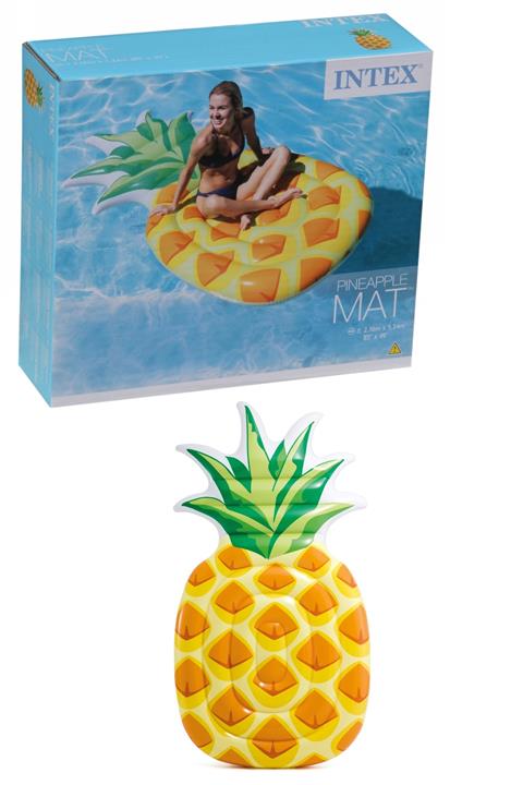 ingatoys Intex Ananas Ada Yatak 216x124 Cm Büyük Deniz Yatağı