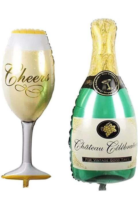 Parti dolabı Dev Boy Kadeh Folyo Balon Seti