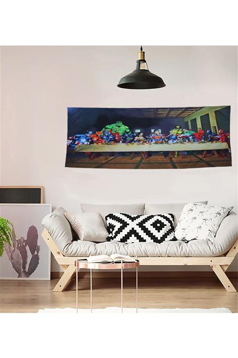 SWORND Lüks Marvel/dc Son Akşam Yemeği Tapestry Duvar Örtüsü