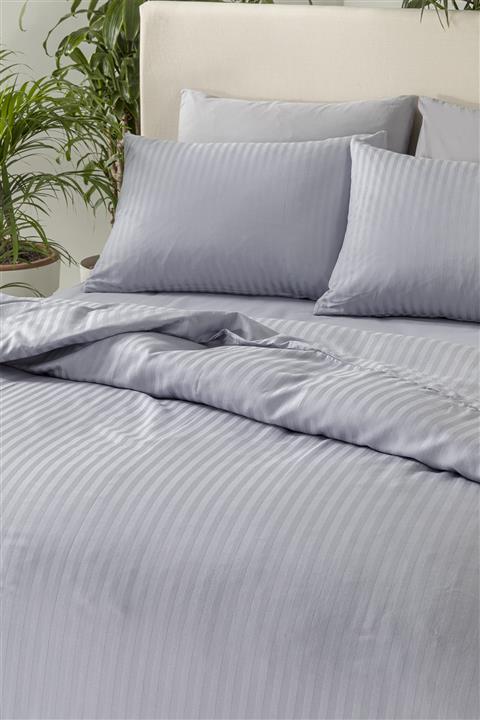 English Home Crystal İpeksi Twill Çift Kişilik Nevresim Takımı 200x220 Cm Mavi