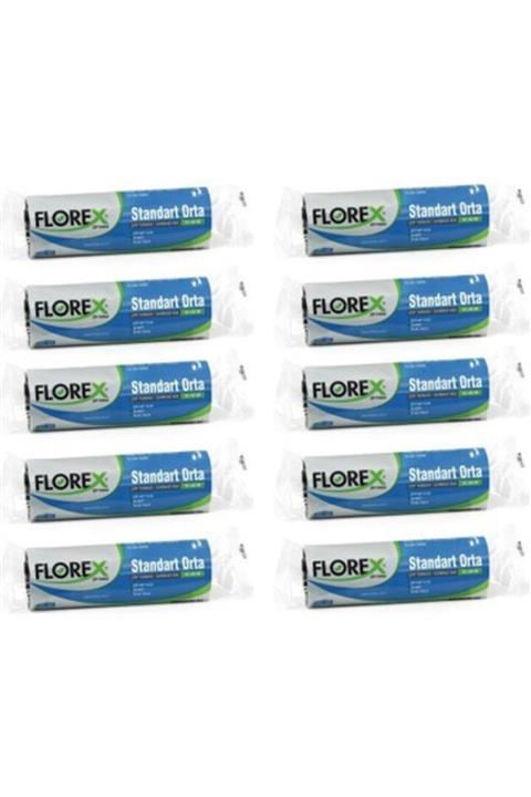 Florex Orta 55*60 Çöp Torbası Mavi 10 Adet