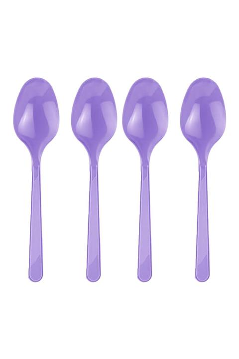 RollUp Lila Plastik Kaşık 25'li