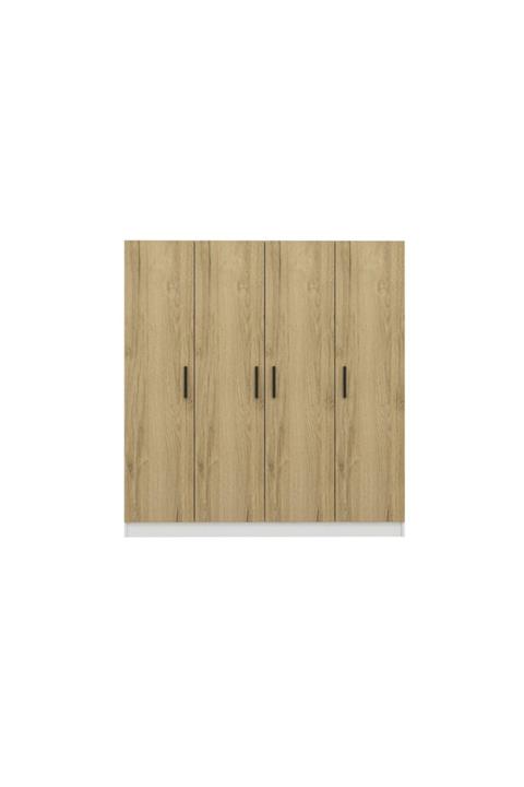 Vivense Minar Kale 4 Kapaklı 2 Çekmeceli Zincir Dolap - Pera Ceviz