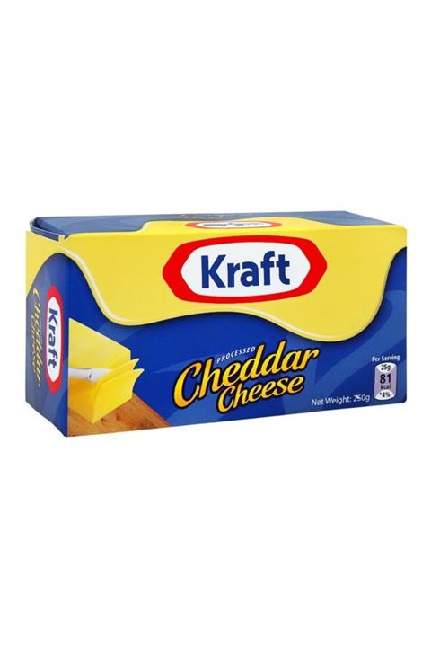 Kraft Processed Cheddar Cheese, 250g