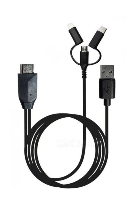 Anyast Mobile Phone To Hdtv Kablo 3 In 1 Görüntü Aktarıcı