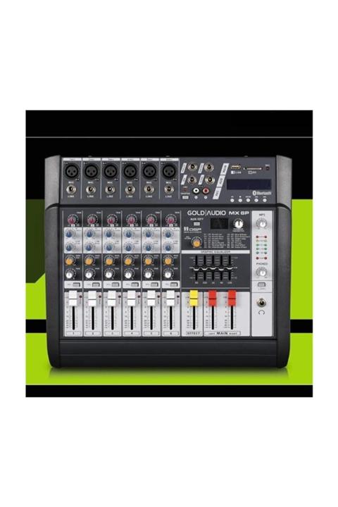 Gold Audio Mx-6p-2x250 Watt 6 Kanal Power Mikser