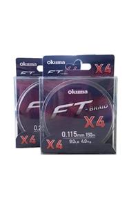 Okuma Ft-*4 Braided Line 150 Mt Grey Örgü Ip Misina 0.28 mm