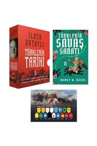 Timaş Yayınları Türklerin Tarihi + Türklerin Savaş Sanatı 3 Kitap Set / Türk Devletleri Bayrakları Afişi Hediyeli