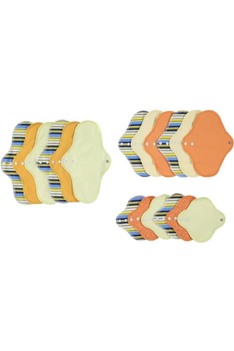 Ponped Bambu Yıkanabilir Doğal Kadın Pedi 18li