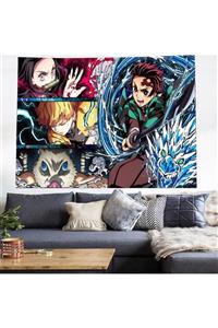 Köstebek 70 X 100 Cm Demon Slayer Four Piece Duvar Halısı