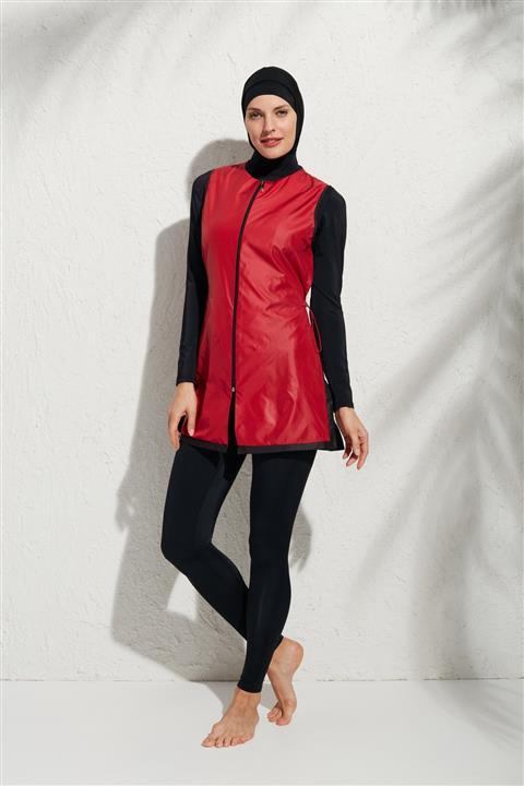 Pierre Cardin Uzunkollu Yelekli Dokuma Tesettür Mayo 191953