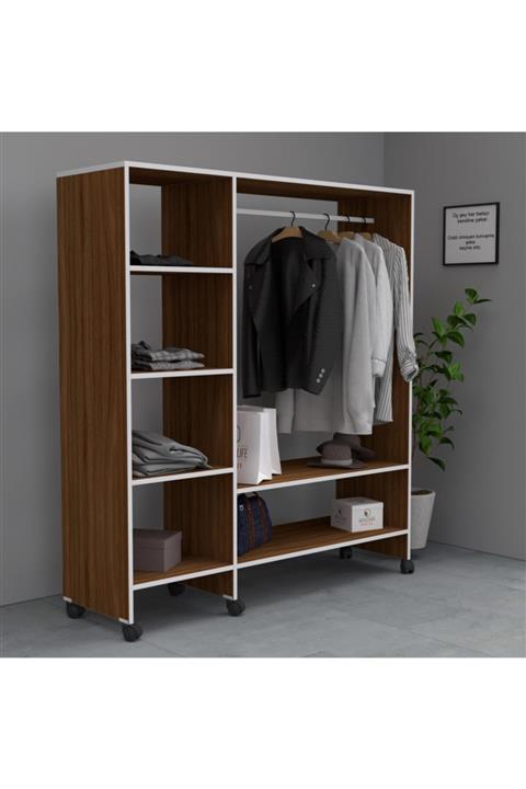 Kenzlife giysi dolabı mükremin 150*150*40 cvz gardırop tekerlekli