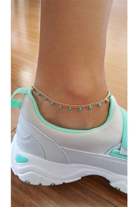 Lenaca Turkuaz Çelik Halhal