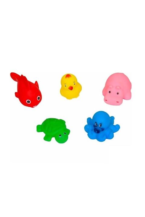 Sozzy Toys Neşeli Sevimli Hayvanlar Banyo Oyuncakları 5'li