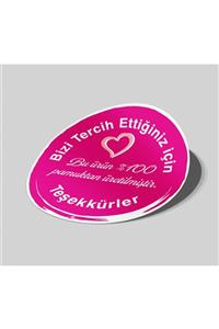 Matbaagraf Bu Ürün %100 Pamuktur Sticker Pembe 4x4cm 70 Adet