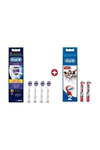 OralB Diş Fırçası Yedek Başlığı 3D White 4'lü+ Starwars 2'li