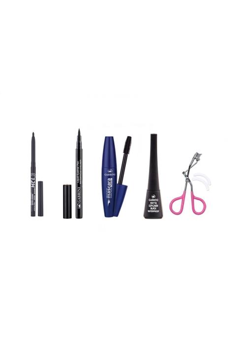 MONİCATİME Göz Makyaj Seti Eyeliner Dipliner Kalem Blue Mascara Kirpik Kıvırıcı Set