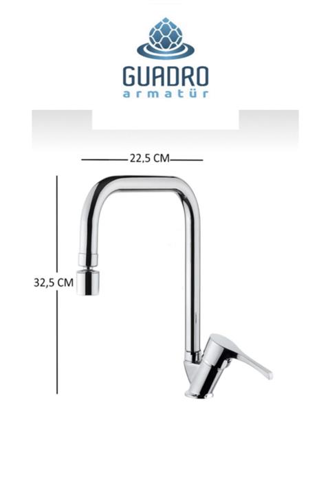 Guadro Armatür Guadro Oynar Başlı Mutfak Eviye Bataryası
