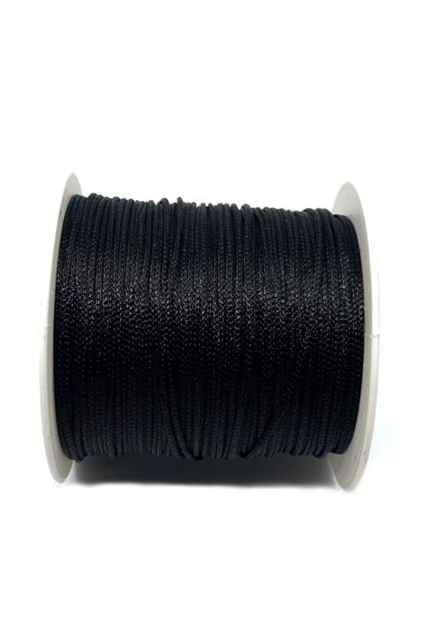 Bihızlı Makrome Örgülü Bileklik Ipi 0.8 Mm ( 10 Metre ) Siyah Renk